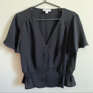 Topshop Megan Front Button Top